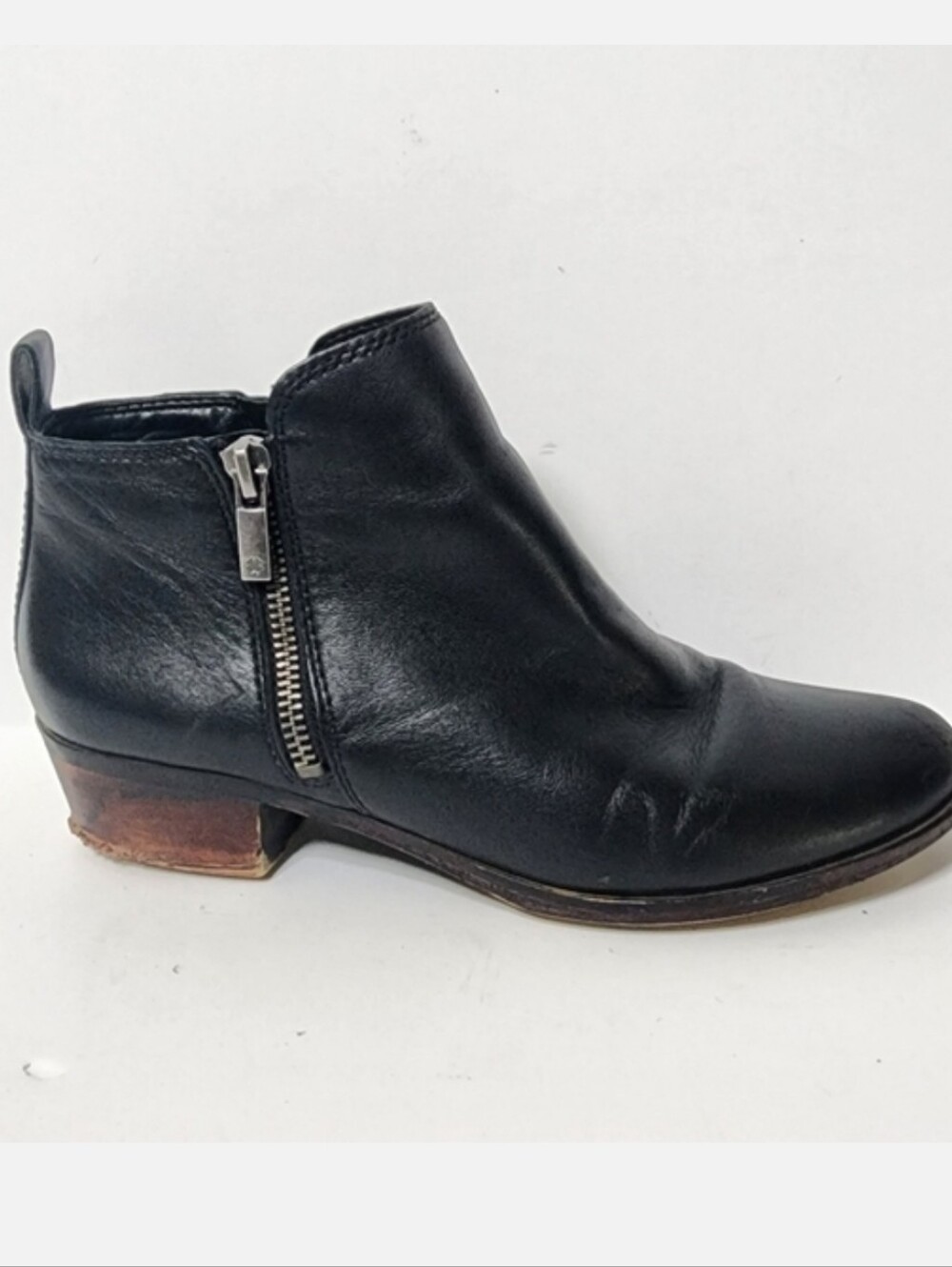 Lucky Brand Basel women's black leather ankle boots size 6.5